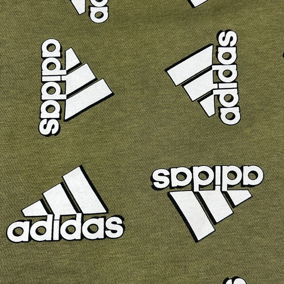 Adidas Men’s Green With White Logo Pullover Hoodie Size Medium Pre Owned - Picture 5 of 10